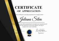 certificate of recognition A4 template