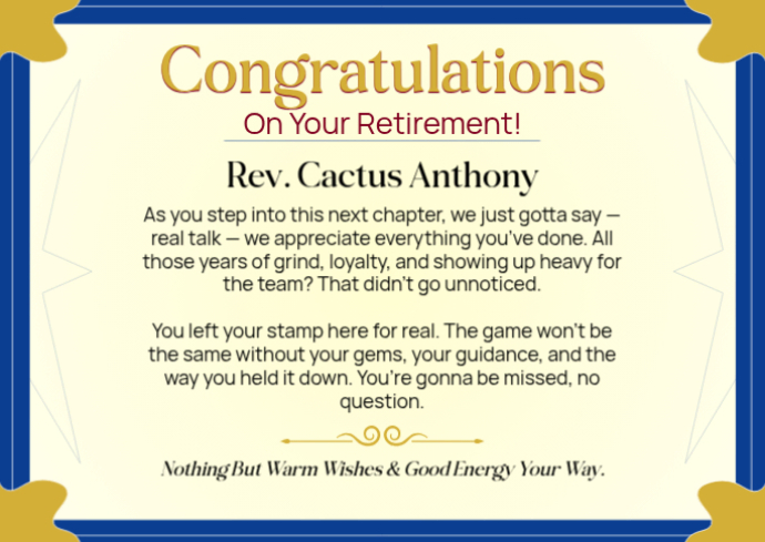 Certificate of Retirement Template | PosterMyWall