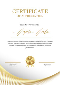 Certificate ofappreciation A4 template