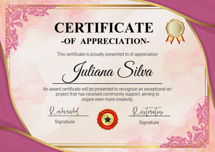 Certification Poster Example Certificate poster design Templat | PosterMyWall