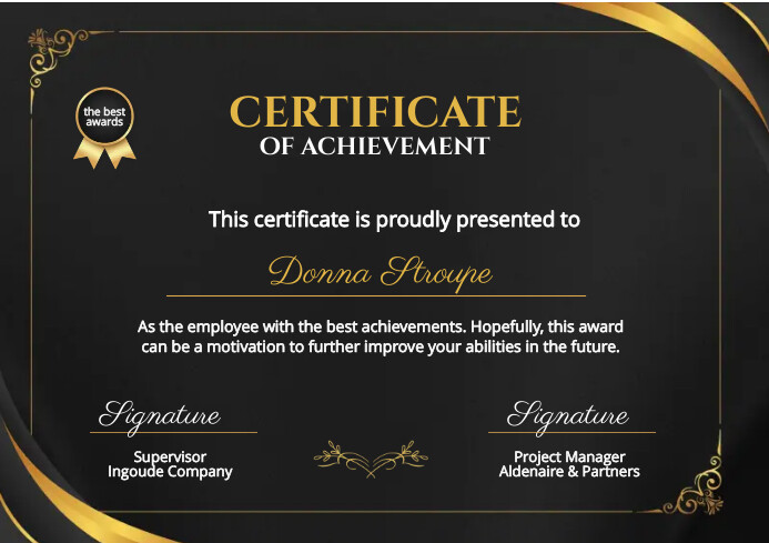 Certificate Template A4