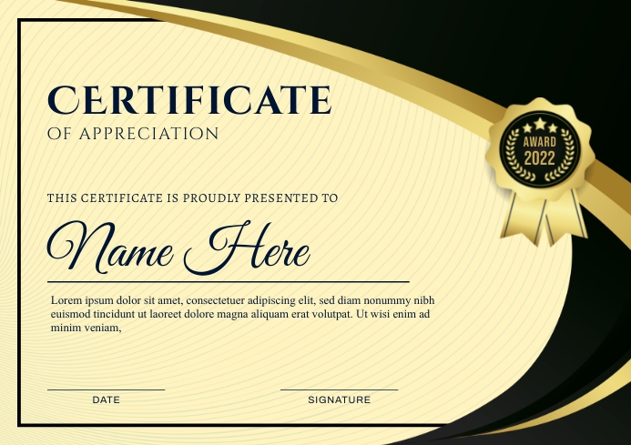 Copy of certificate template | PosterMyWall