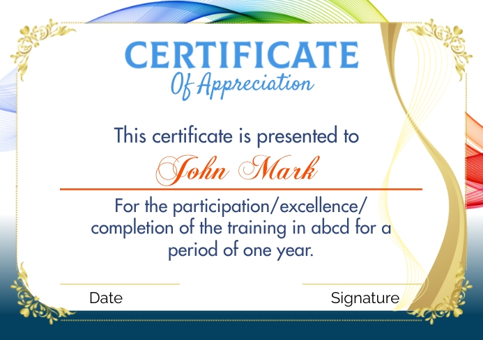Copy of certificate Template | PosterMyWall