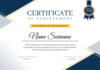 certificate template A3