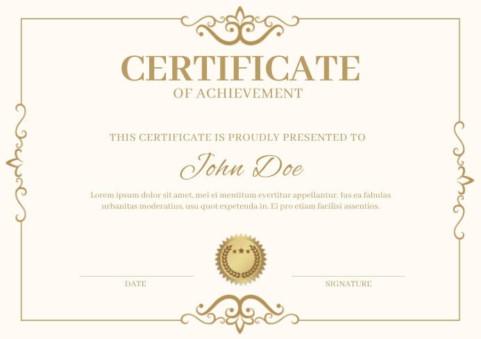 certificate template Certificate Template-Vorlage  PosterMyWall