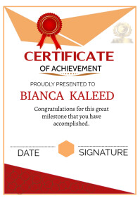 White Certificate Of Achievement A4 Template | PosterMyWall