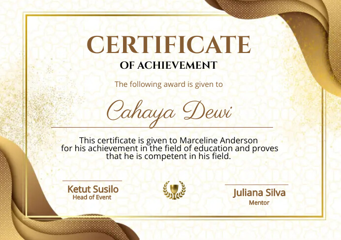 Certificate Template PosterMyWall