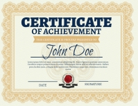 Amarelo Certificate of Achievement Flyer Template