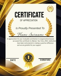 Certificate template design Instagram Portrait