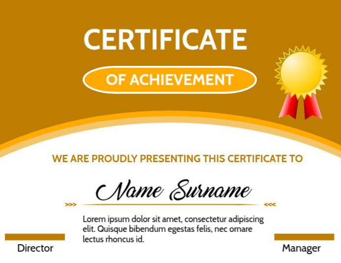 Certificates Of Achievement Design For Printing Free Download Flyer (US Letter) template