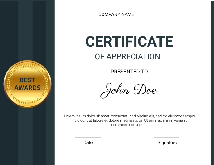 Certificates Flyer (US Letter) template