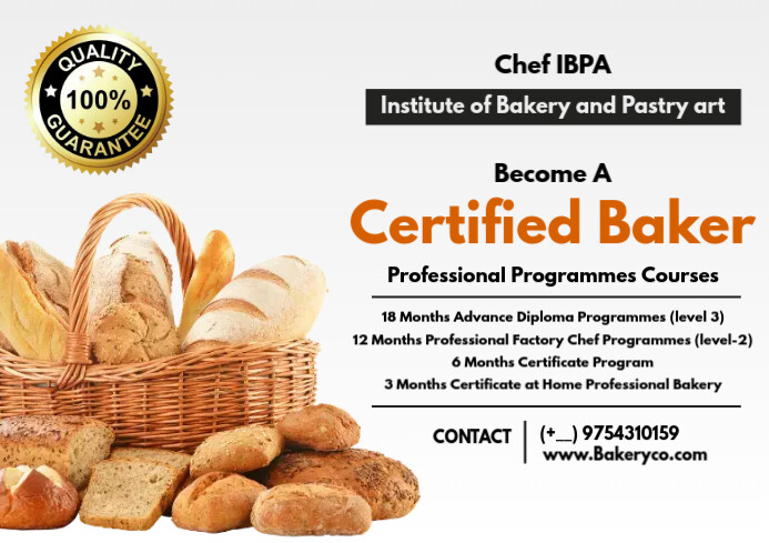 Baking Course Templets Certified Baker Course Program Template | PosterMyWall
