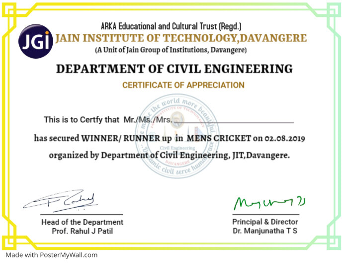 19-20 cricket-winner/RUNNER | PosterMyWall