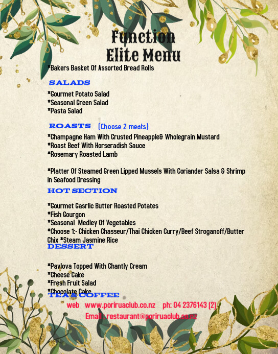 Function Menu Website Copy of new function menu 4 | PosterMyWall