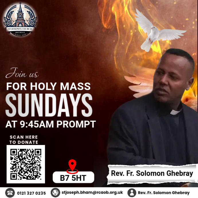 Sunday Mass At St Joseph Instagram Post template