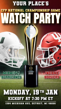 CFP National Championship 2026 Watch Party Instagram Post Template