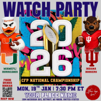 CFP National Championship 2026 Watch Party Instagram Post Template