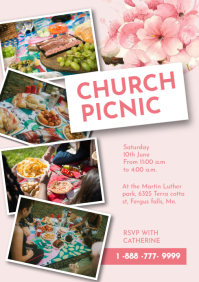 CH 354 pink Joyful  Picnic A3 template