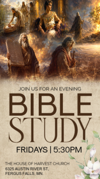 Brown Church Bible Study Digitalt display Template