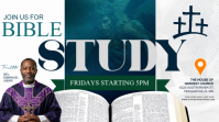 Hvid Bible Study Event Ecrã digital Template