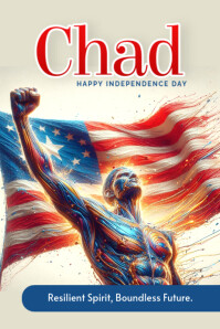 Chad independence day Poster template
