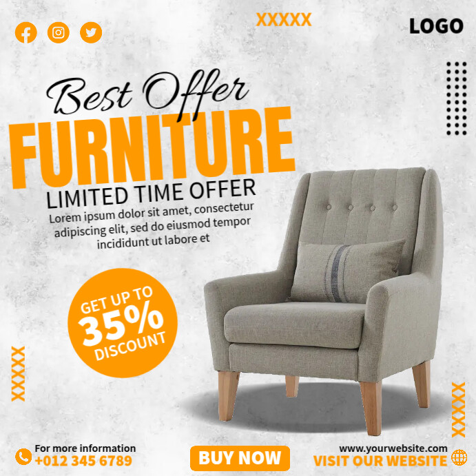 Chair Ads Template PosterMyWall