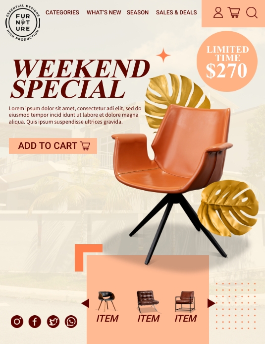 Chair Ads Template PosterMyWall