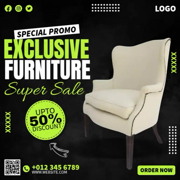 Chair Furniture Ads Template PosterMyWall