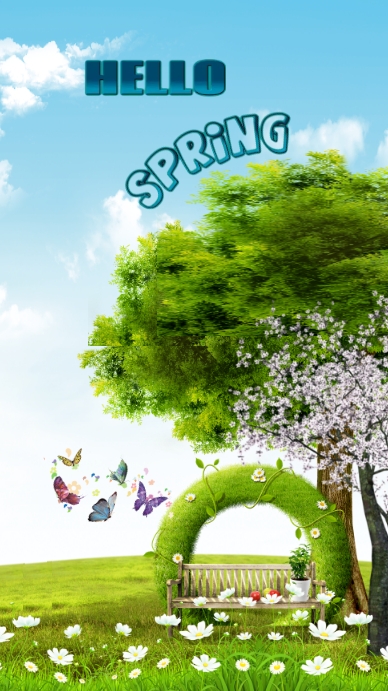 Plantilla de Chair Garden Hello Spring Instagram Story | PosterMyWall