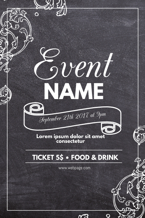 chalkboard poster template chalkboard poster template