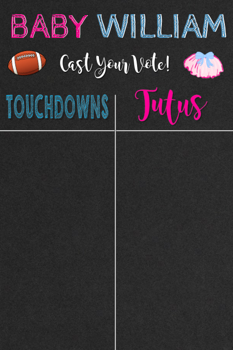 chalkboard gender reveal board template postermywall chalkboard baby announcements