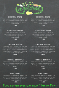 chalk board menu