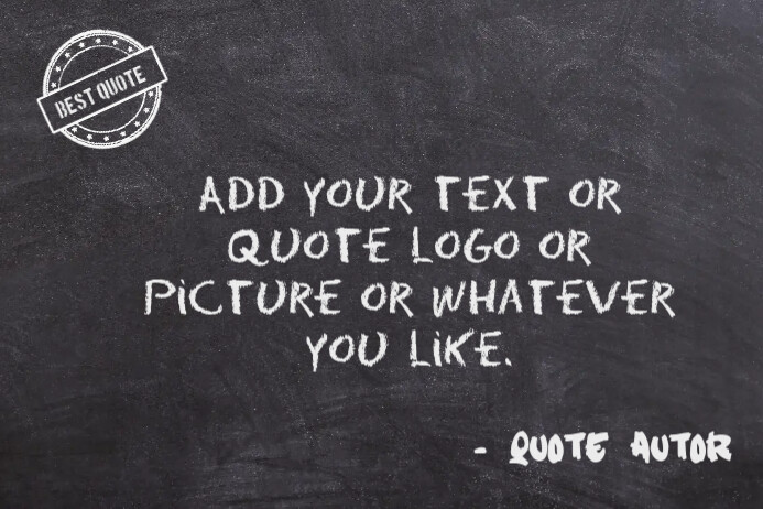 Chalkboard Or Blackboard Quote Back To School Landscape