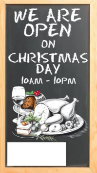 Chalkboard Restaurant Christmas Ad Instagram Reel template