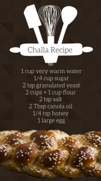 Challah Recipe Instagram Story template