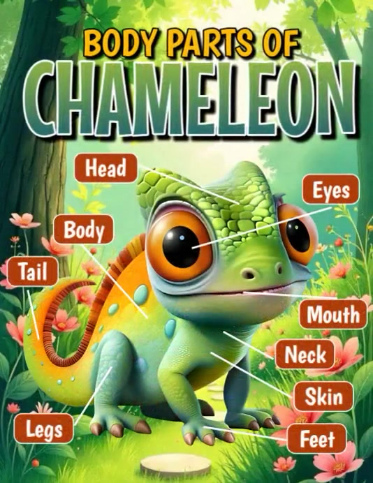Chameleon Body Parts 传单(美国信函) template