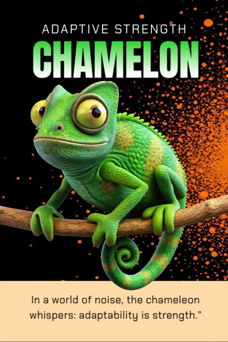 Chameleon Poster template