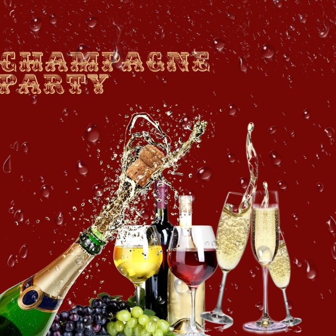 Champagne, Champaign Template | PosterMyWall