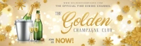 Champagne Party Email Header En-tête d'e-mail template