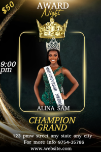 Champion grand end of the year award Pinterest-grafik template