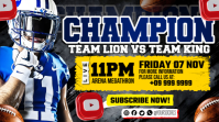 Champion Showdown: Team Lion vs. Team King YouTube Thumbnail template