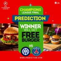 Champions League Final Prediction Post Publicación de Instagram template