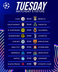 Champions league match Instagram Portrait template
