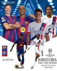 Champions League match template Instagram Portrait