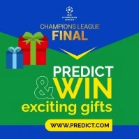 Champions League Predict & Win Template โพสต์บน Instagram