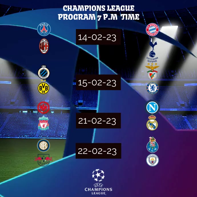 CHAMPIONS LEAGUE PROGRAM Template | PosterMyWall