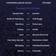 Fixture Poster FOOTBALL SOCCER FIXTURE Template | PosterMyWall