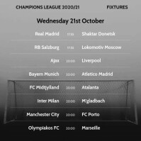 Fixture Poster FOOTBALL SOCCER FIXTURE Template | PosterMyWall