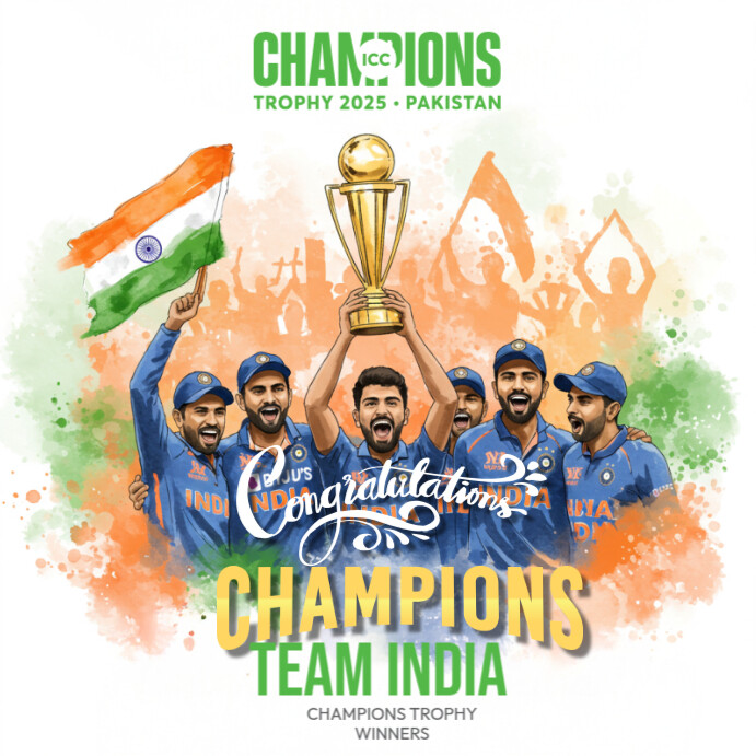 Champions Trophy 2025 Instagram Post template