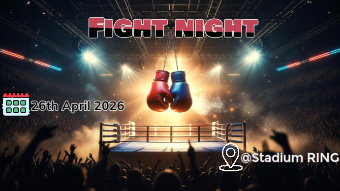 Championship Boxing Fight Night Arena Template | PosterMyWall